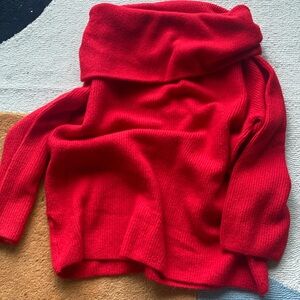 NWT Cozy Red Women's Sweater - Off Shoulder - XL ❤️🍒